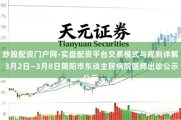 炒股配资门户网-实盘配资平台交易模式与规则详解 3月2日—3月8日简阳市东谈主民病院医师出诊公示
